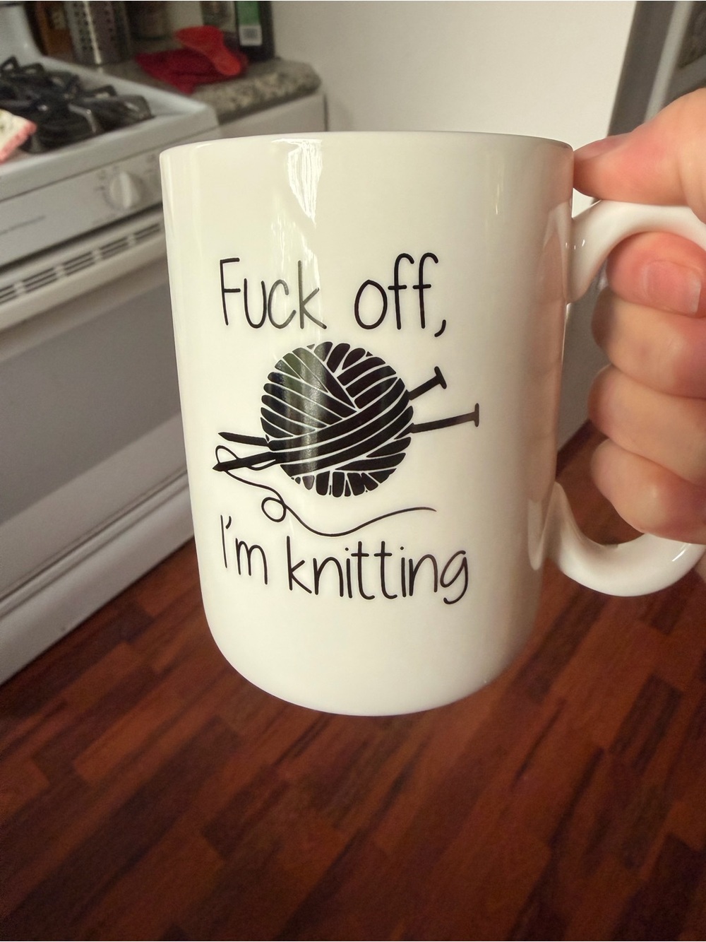 White Knitting Pride Ceramic Mug - I'm Knitting